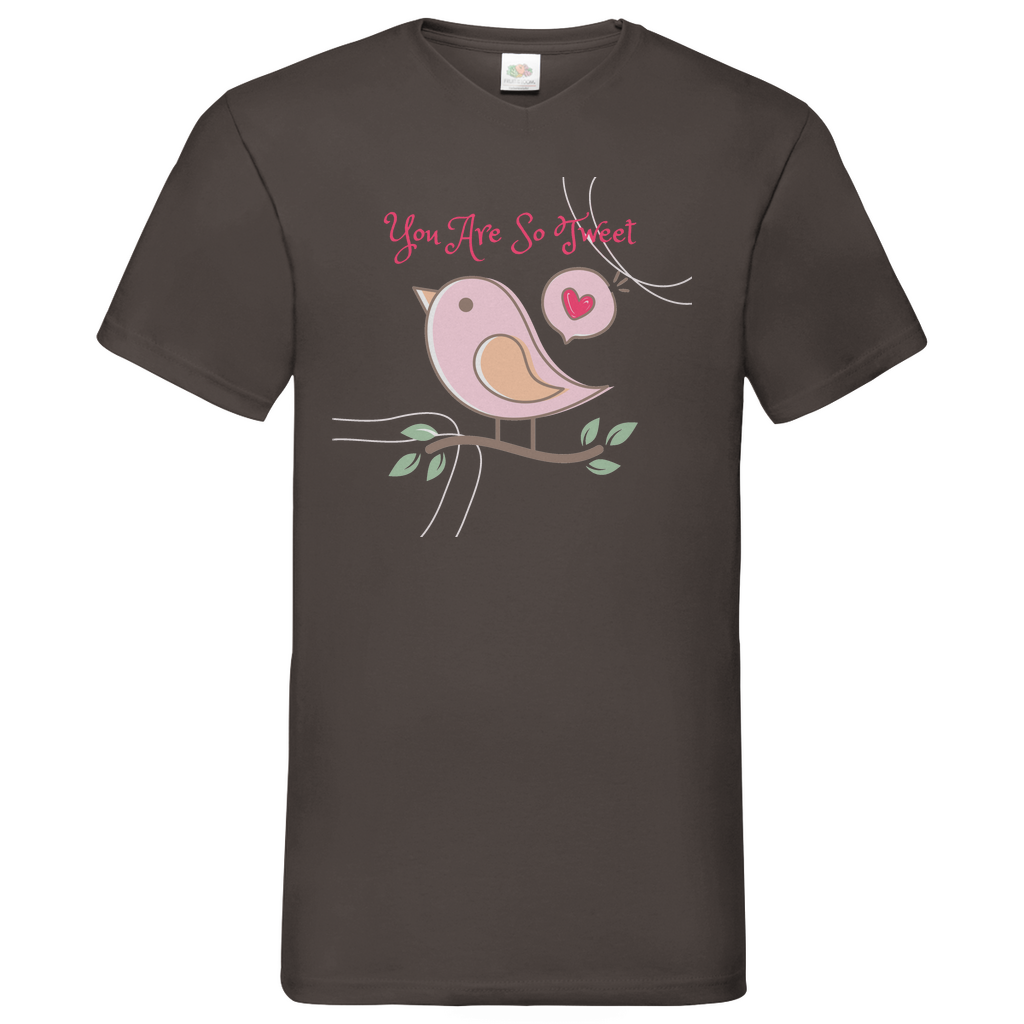 Sweet Heart Bird - V-Neck T-Shirt