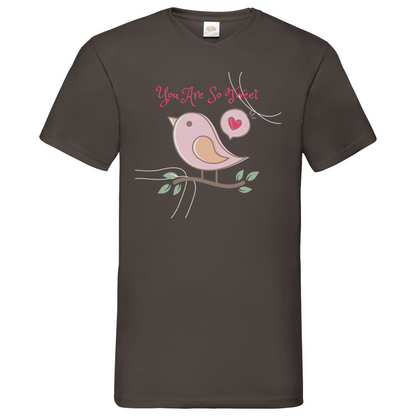 Sweet Heart Bird - V-Neck T-Shirt