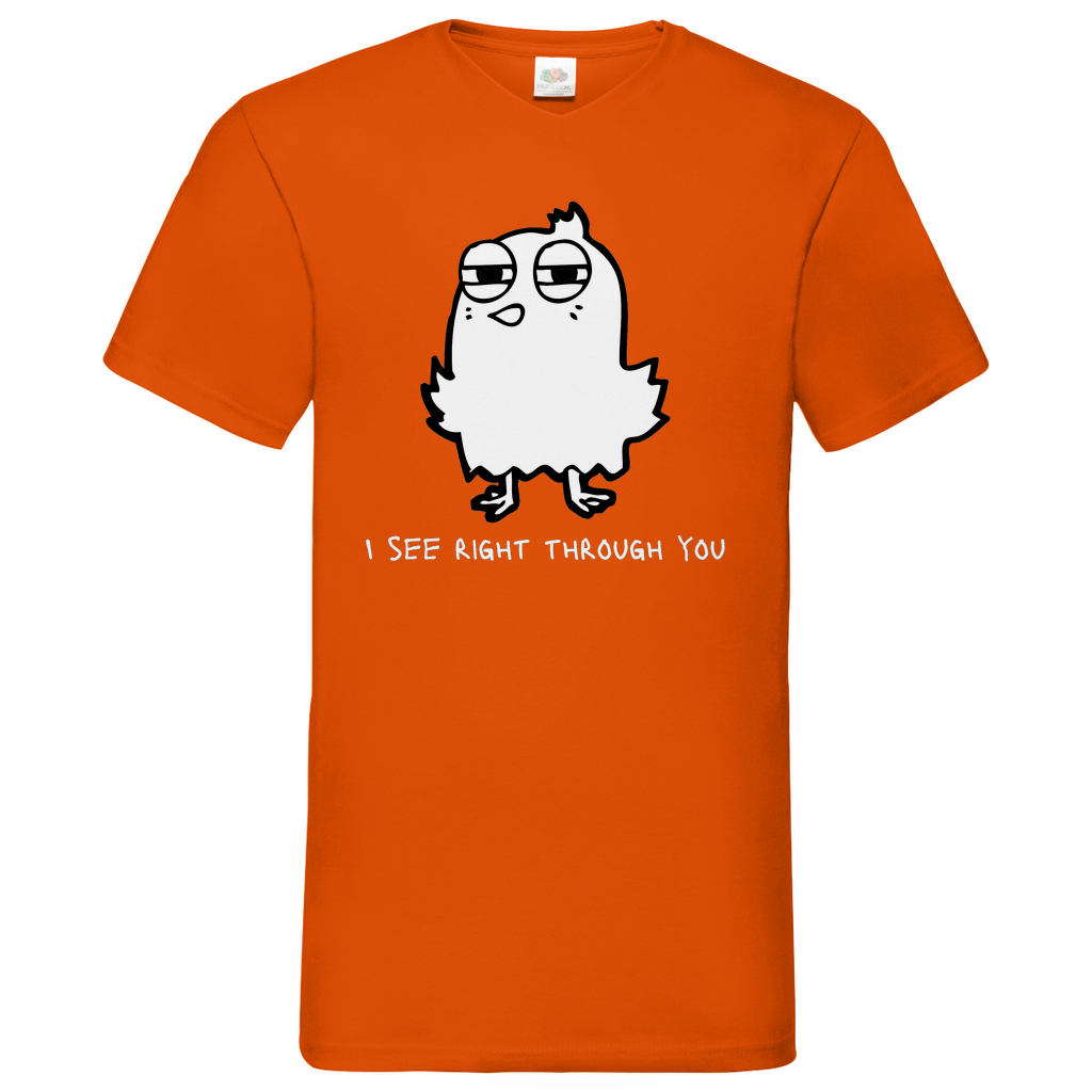 See you Bird - V-Neck T-Shirt - dark