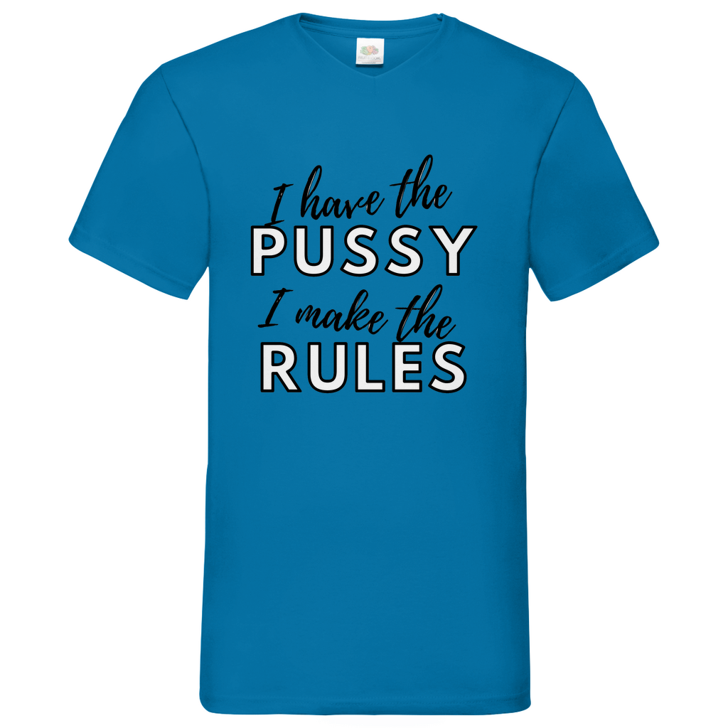 Pussy-black -  V-Neck T-Shirt bright