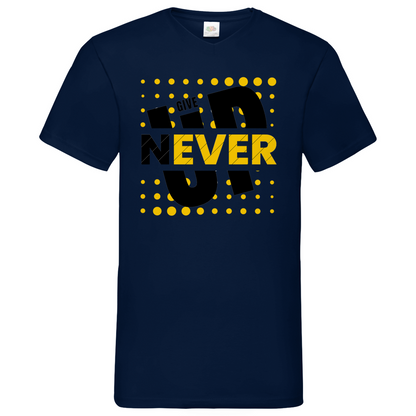 Never give up- V-Neck T-Shirt dark