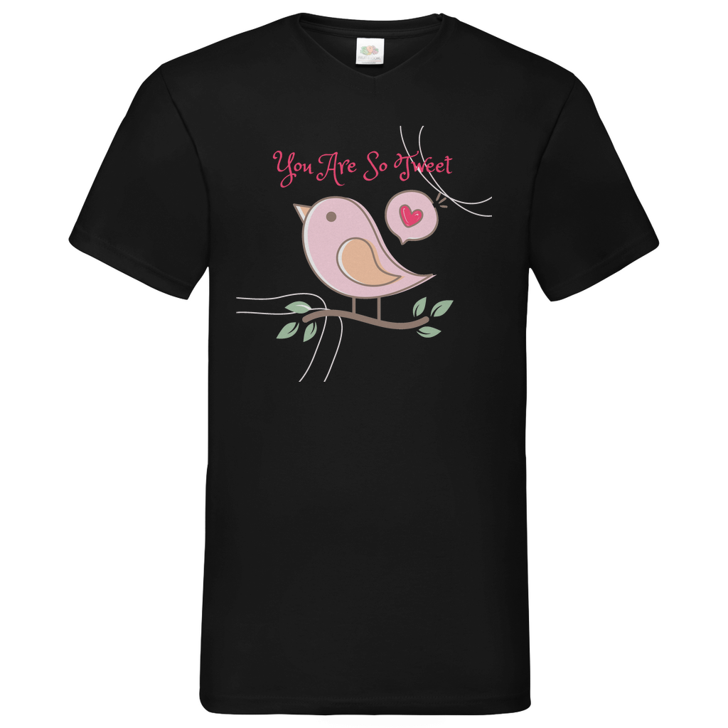 Sweet Heart Bird - V-Neck T-Shirt