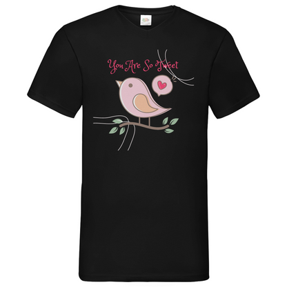 Sweet Heart Bird - V-Neck T-Shirt