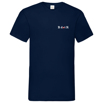 B dot K eco  Mask back - V-Neck T-Shirt dark