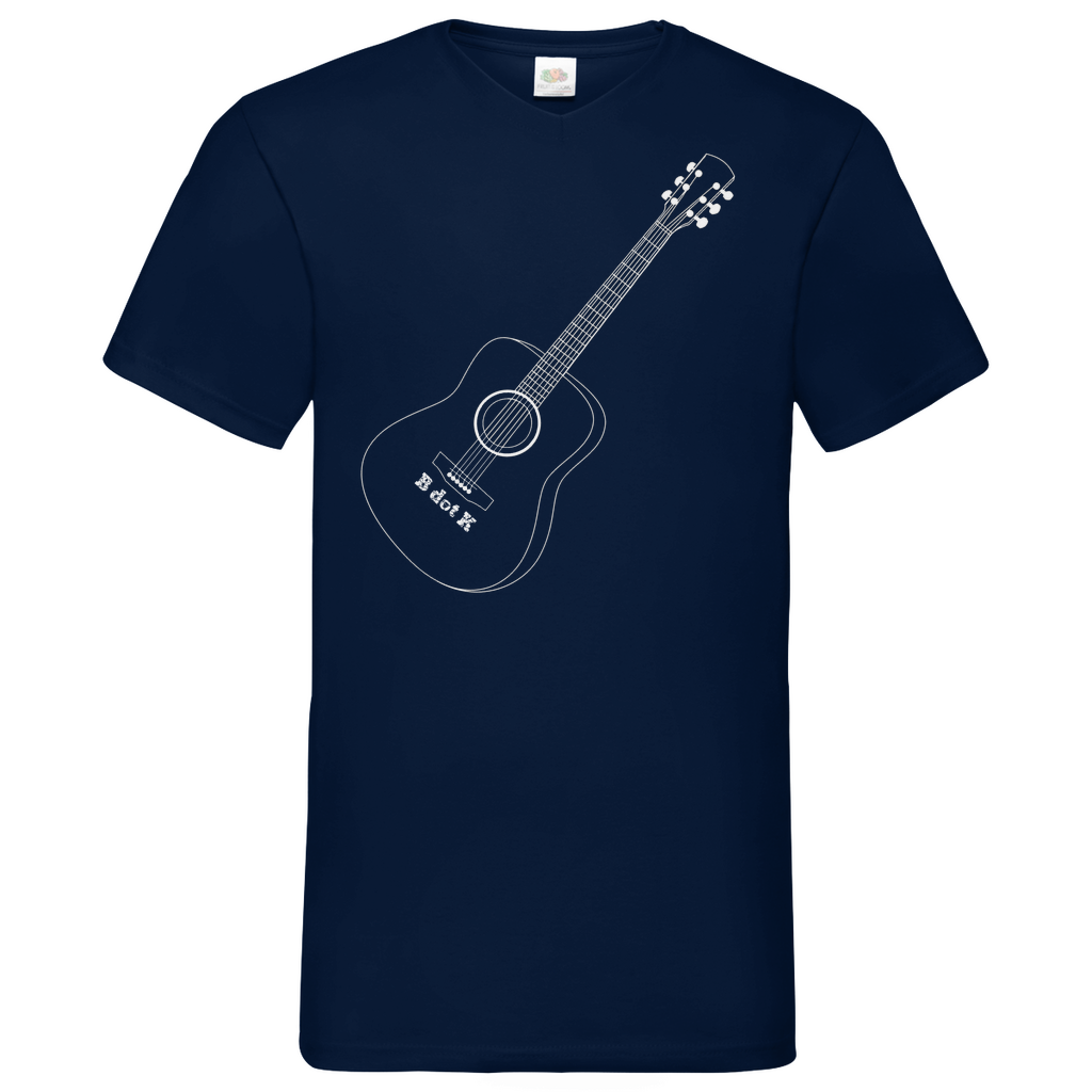 B dot K eco guitar - V-Neck T-Shirt dark