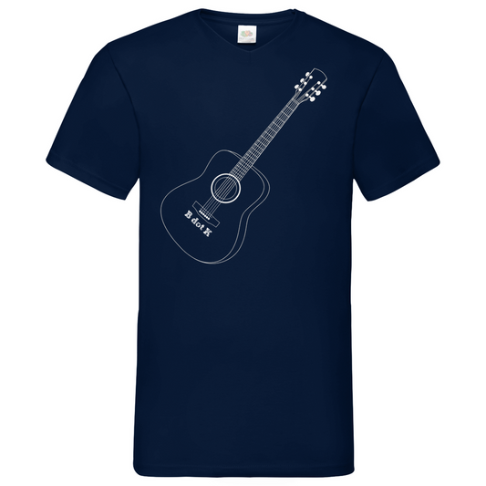 B dot K eco guitar - V-Neck T-Shirt dark