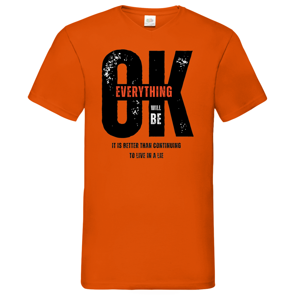 Everythink ok  V-Neck T-Shirt bright