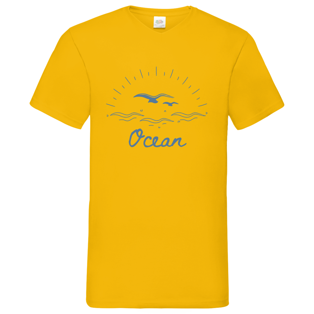 Ocean - V-Neck T-Shirt - bright