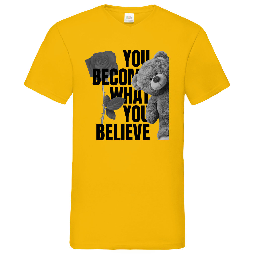 Bear  - V-Neck T-Shirt bright