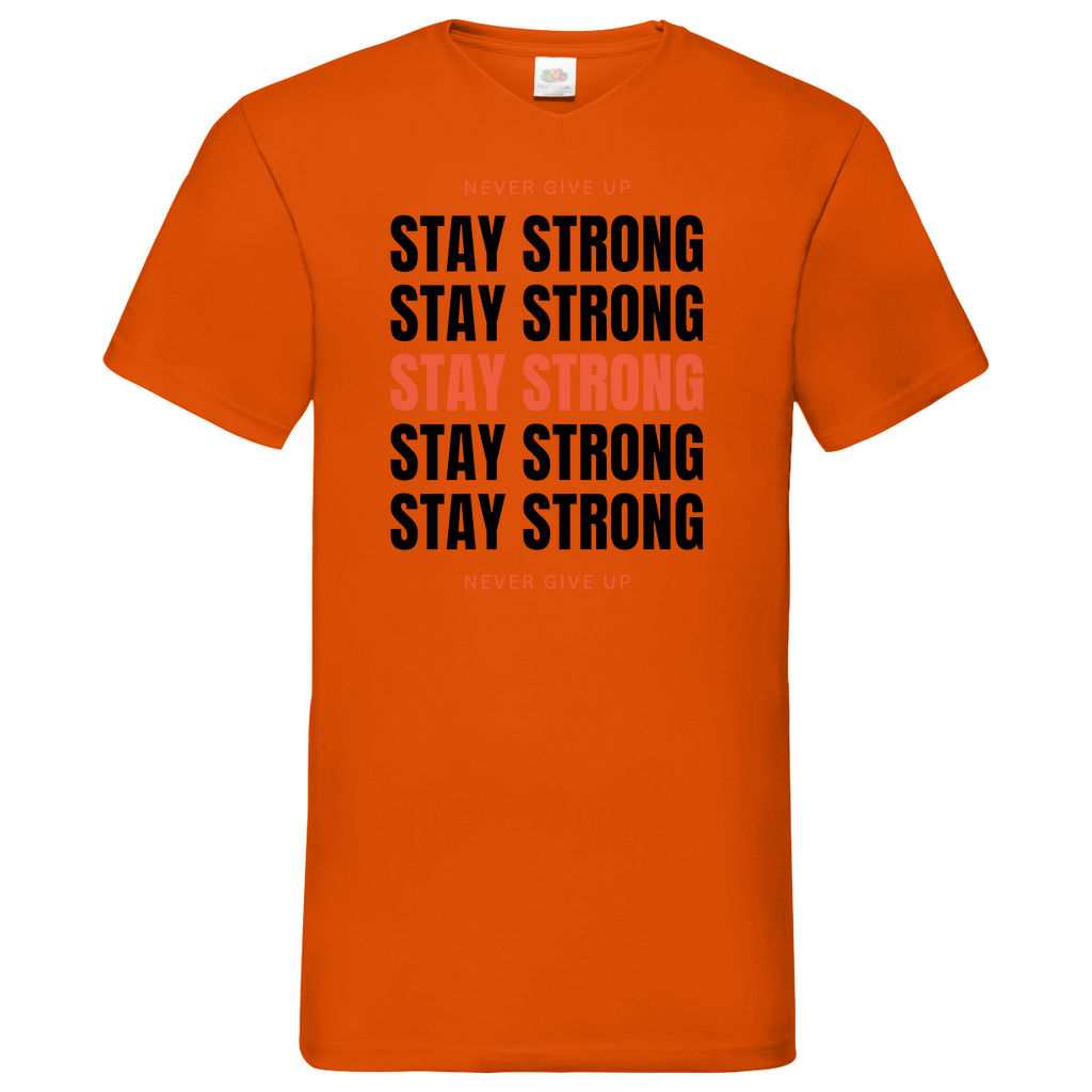 Stay strong- V-Neck T-Shirt bright