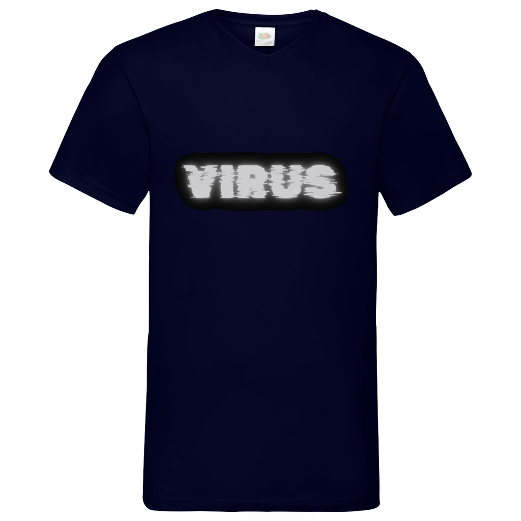 Virus - V-Neck T-Shirt - dark