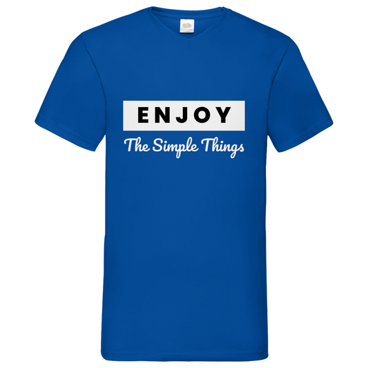 Simple Thinks- V-Neck T-Shirt dark