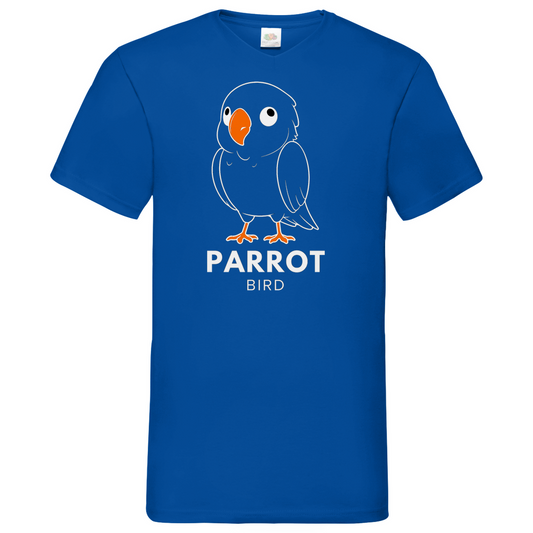 Parrot- V-Neck T-Shirt - dark