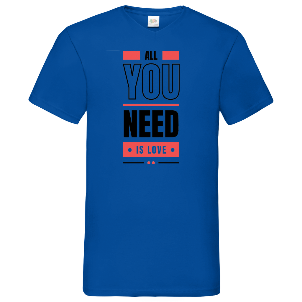All you need is love - V-Neck T-Shirt bright
