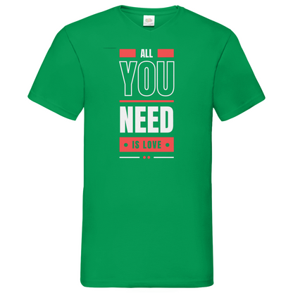 All you need is love - V-Neck T-Shirt dark