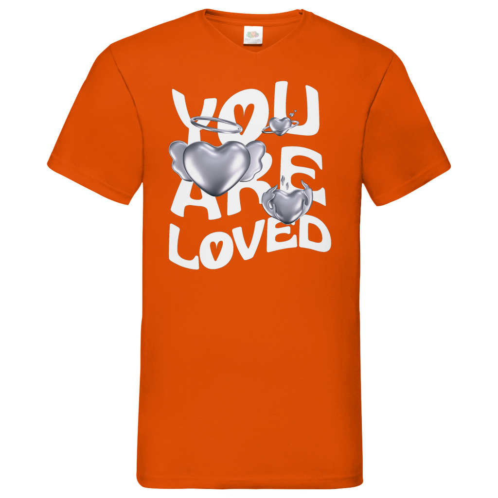 You are Loved - V-Neck T-Shirt dark