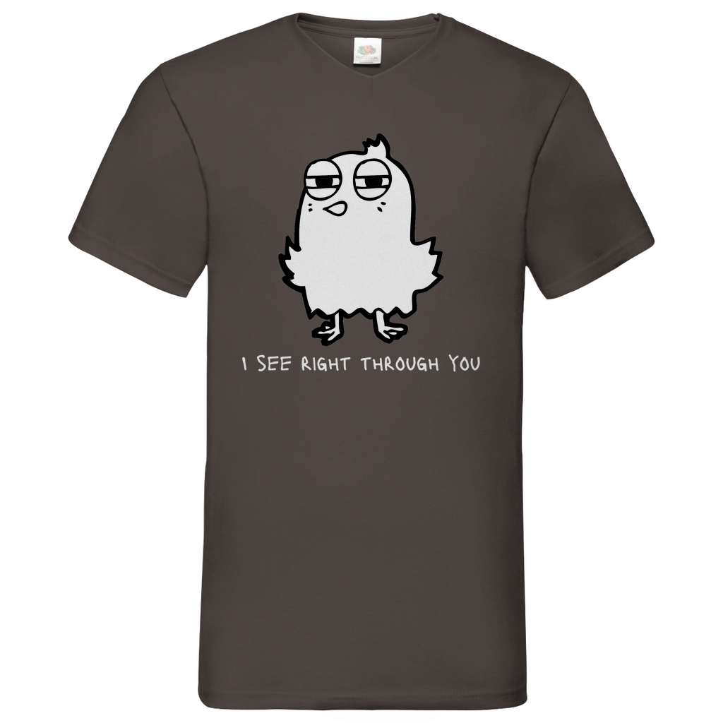 See you Bird - V-Neck T-Shirt - dark