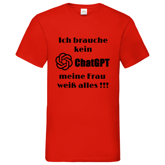 ChatGPT - V-Neck T-Shirt bright