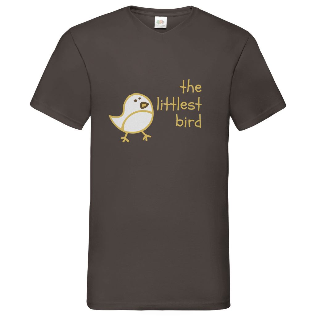 Littlest Bird- V-Neck T-Shirt - dark