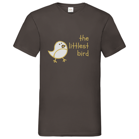 Littlest Bird- V-Neck T-Shirt - dark