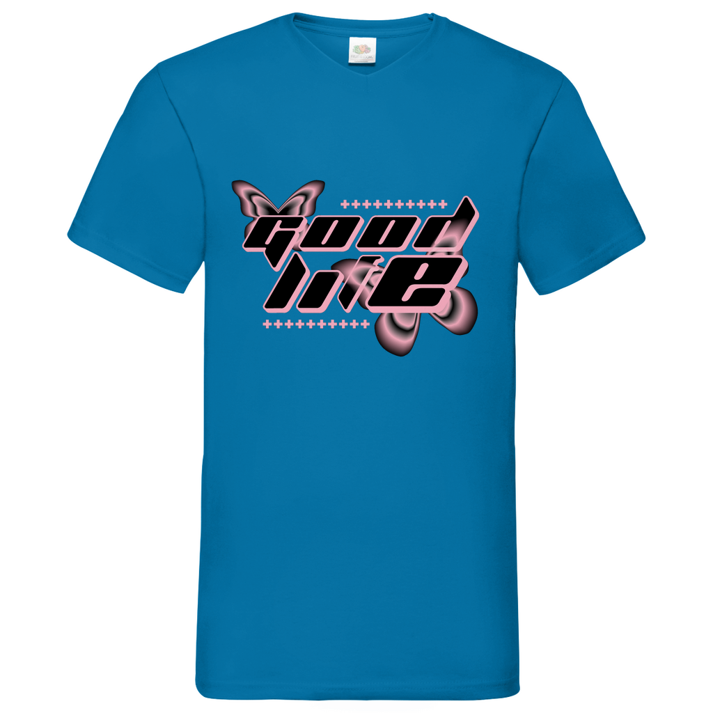 good life -  V-Neck T-Shirt bright