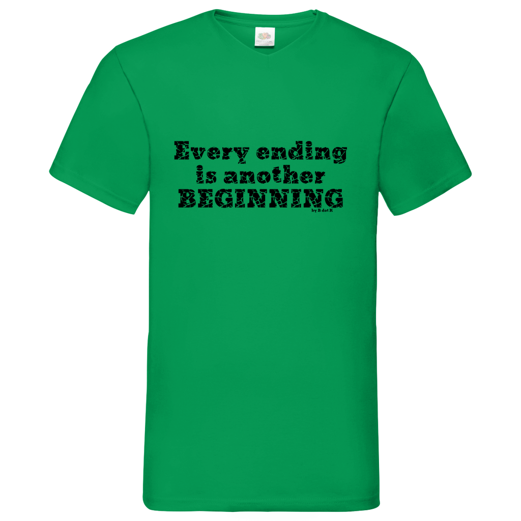 Ending-Beginning- V-Neck T-Shirt bright