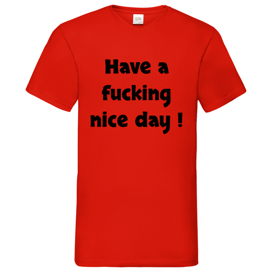 Nice day - V-Neck T-Shirt bright