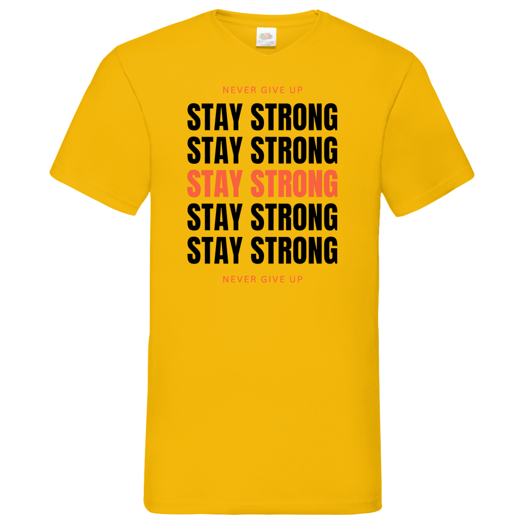 Stay strong- V-Neck T-Shirt bright