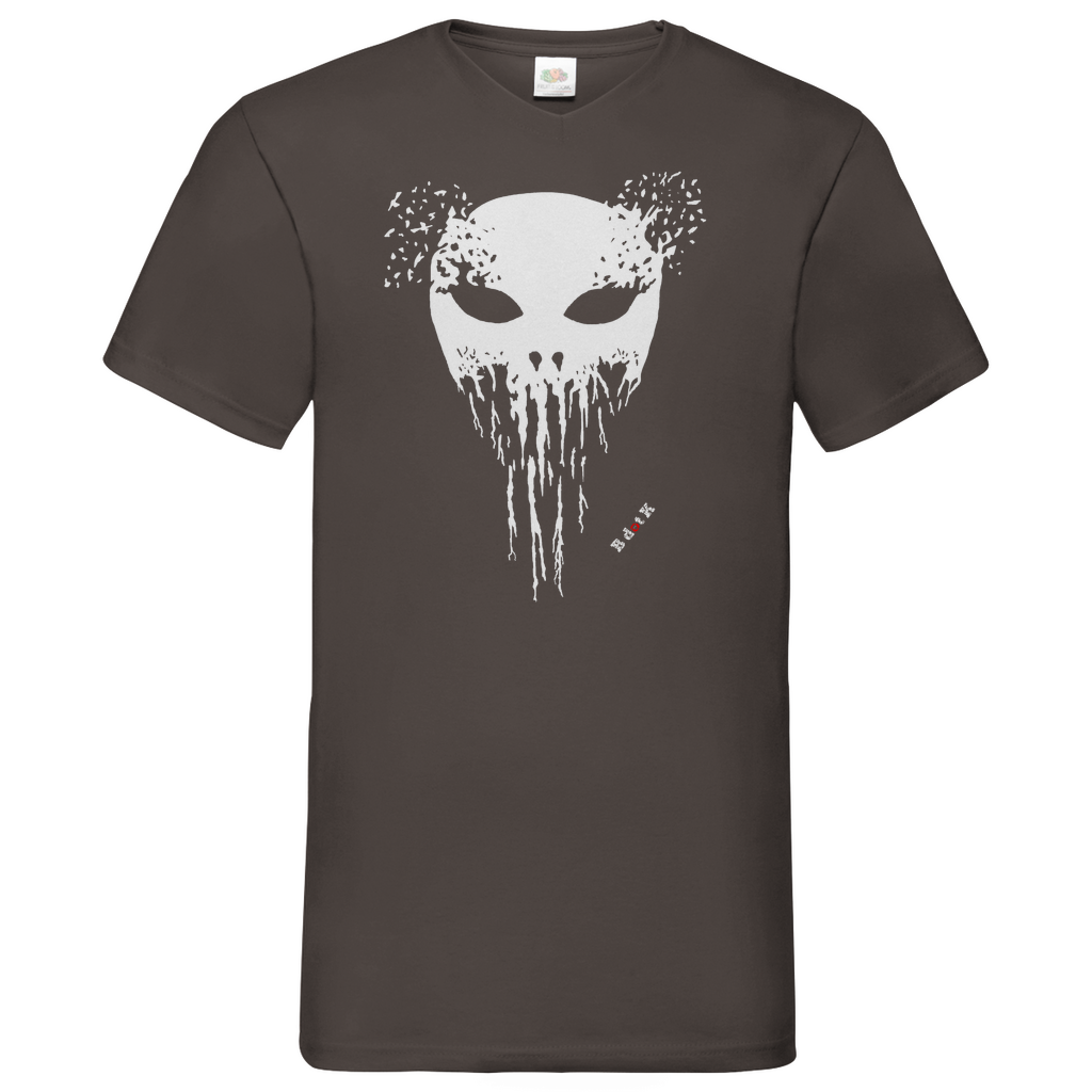 B dot K eco Mask wrecked - V-Neck T-Shirt dark