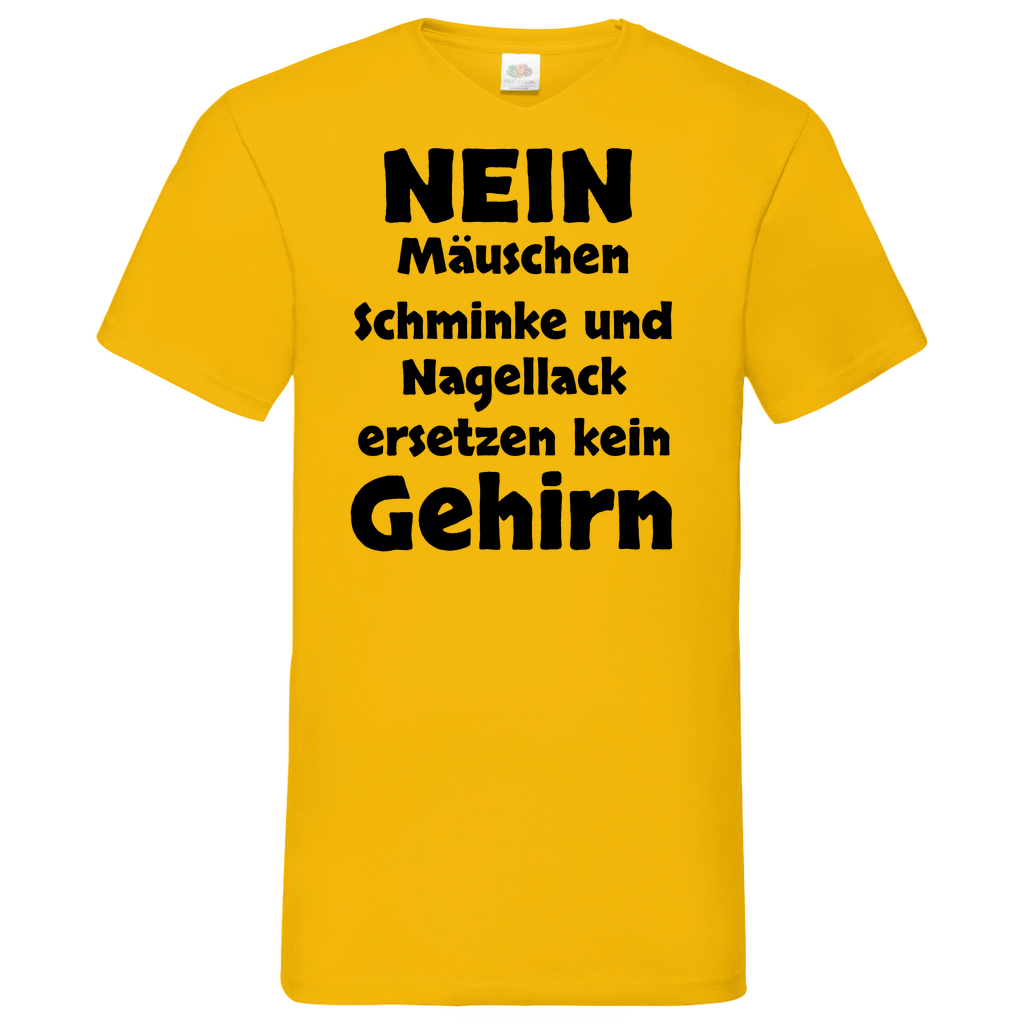 Gehirn - V-Neck T-Shirt bright
