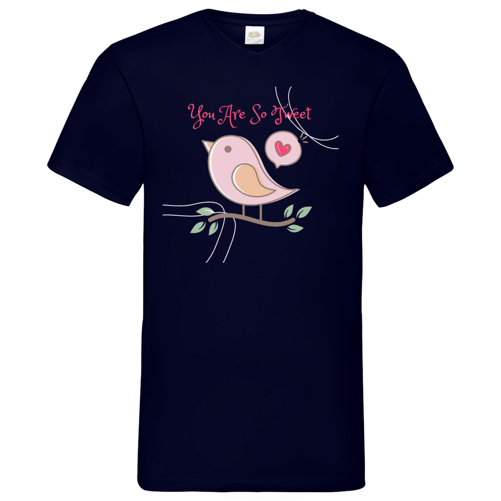 Sweet Heart Bird - V-Neck T-Shirt