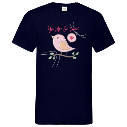 Sweet Heart Bird - V-Neck T-Shirt