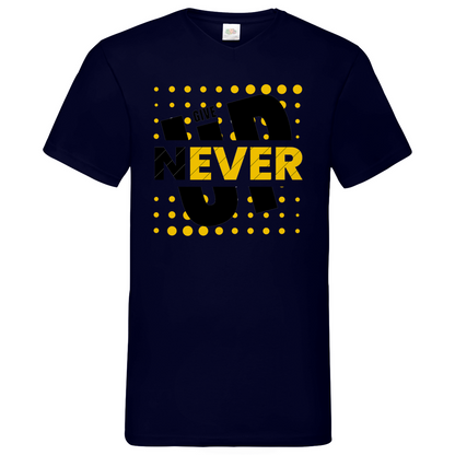Never give up- V-Neck T-Shirt dark