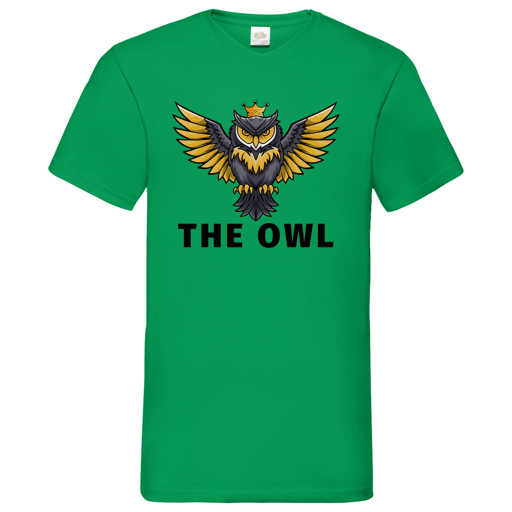 Owl - V-Neck T-Shirt - bright