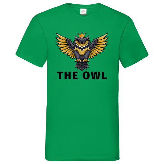 Owl - V-Neck T-Shirt - bright