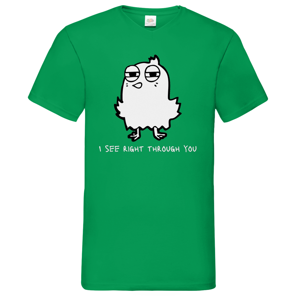 See you Bird - V-Neck T-Shirt - dark
