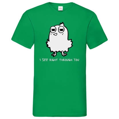 See you Bird - V-Neck T-Shirt - dark