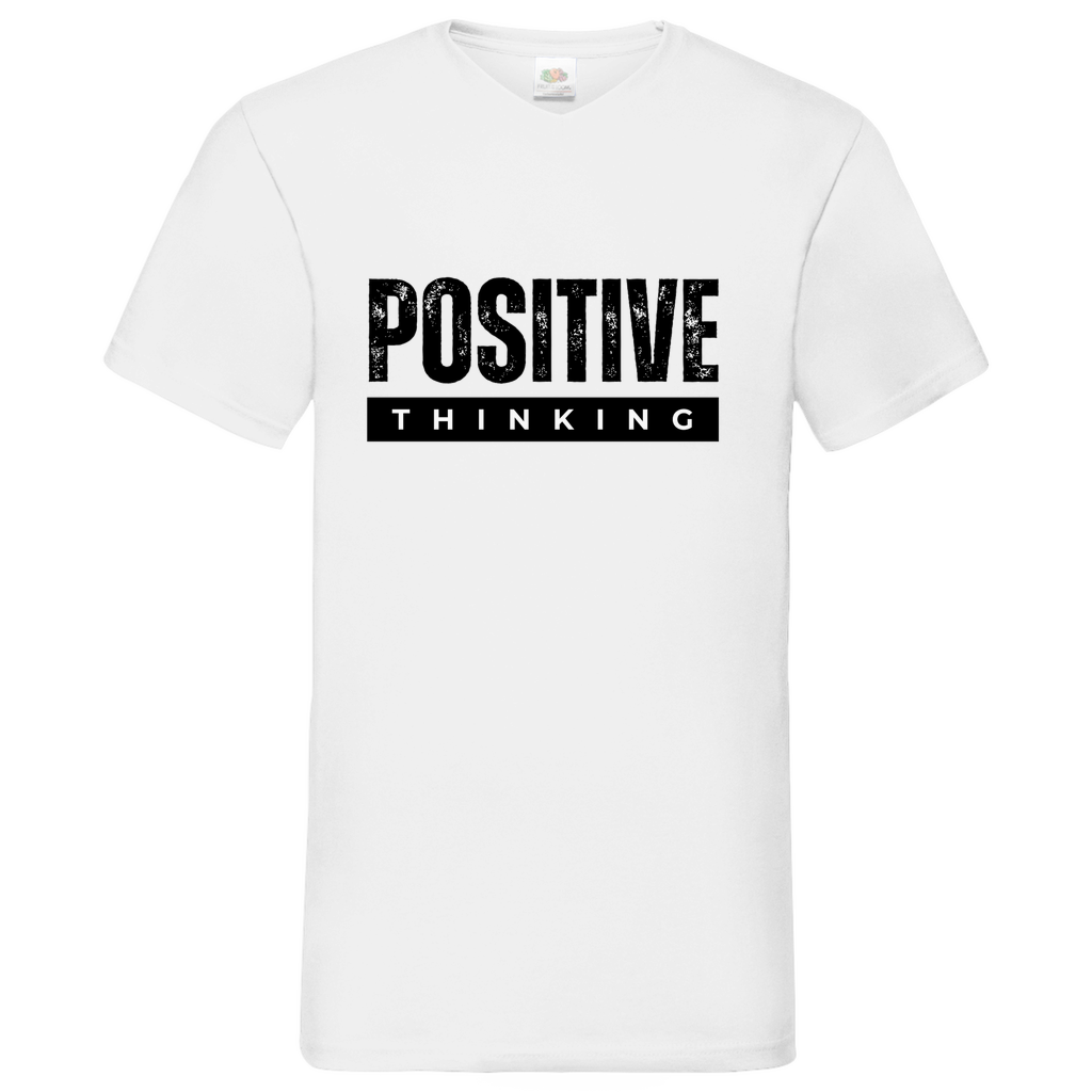 Positive Thinking - V-Neck T-Shirt bright