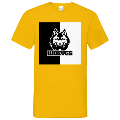 Wolves black-white - V-Neck T-Shirt