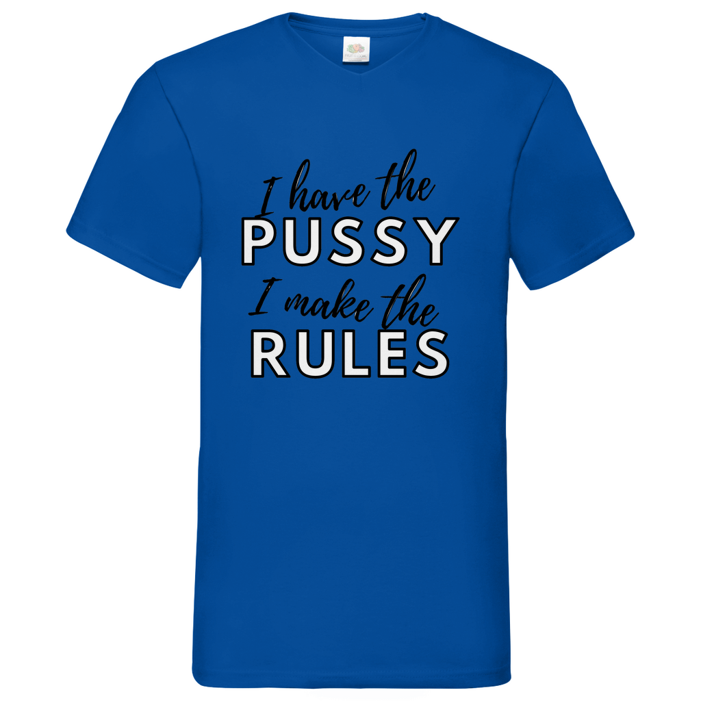 Pussy-black -  V-Neck T-Shirt bright