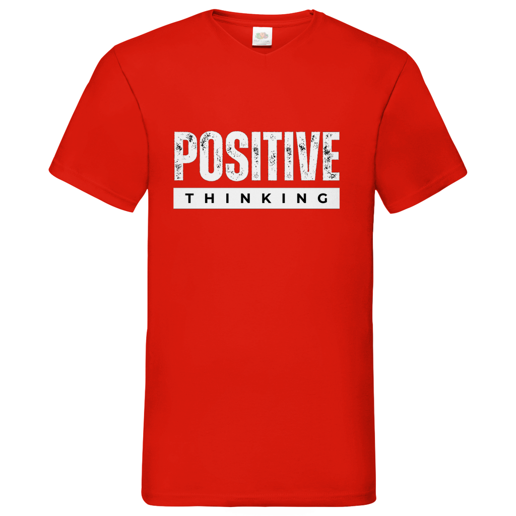 Positive Thinking- V-Neck T-Shirt dark