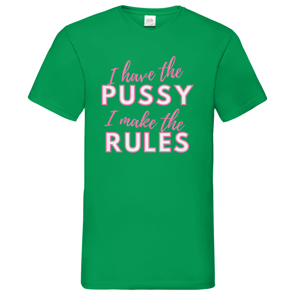 Pussy - V-Neck T-Shirt dark