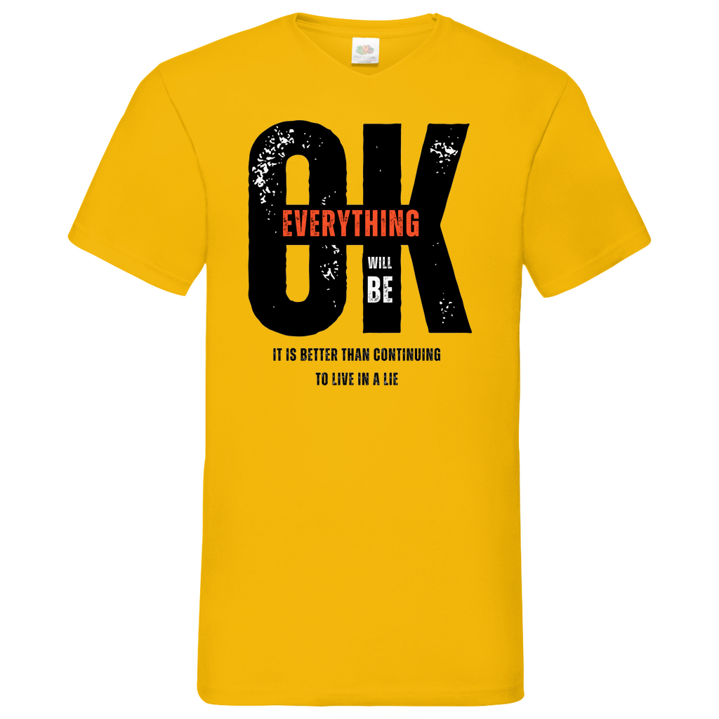 Everythink ok  V-Neck T-Shirt bright