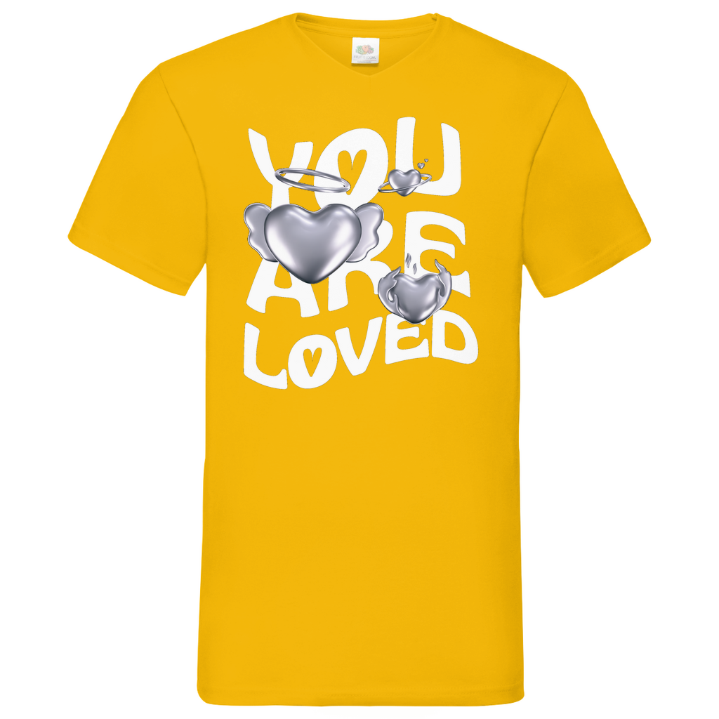 You are Loved - V-Neck T-Shirt dark