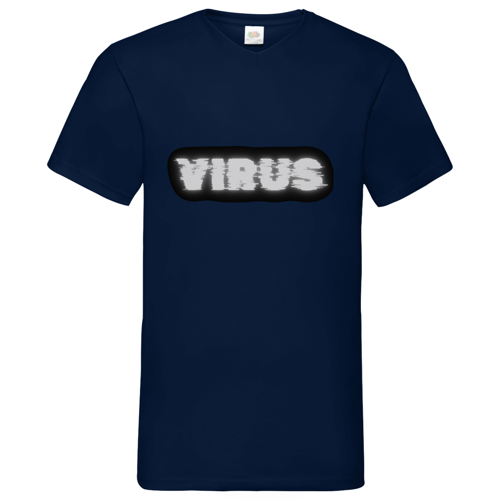 Virus - V-Neck T-Shirt - dark