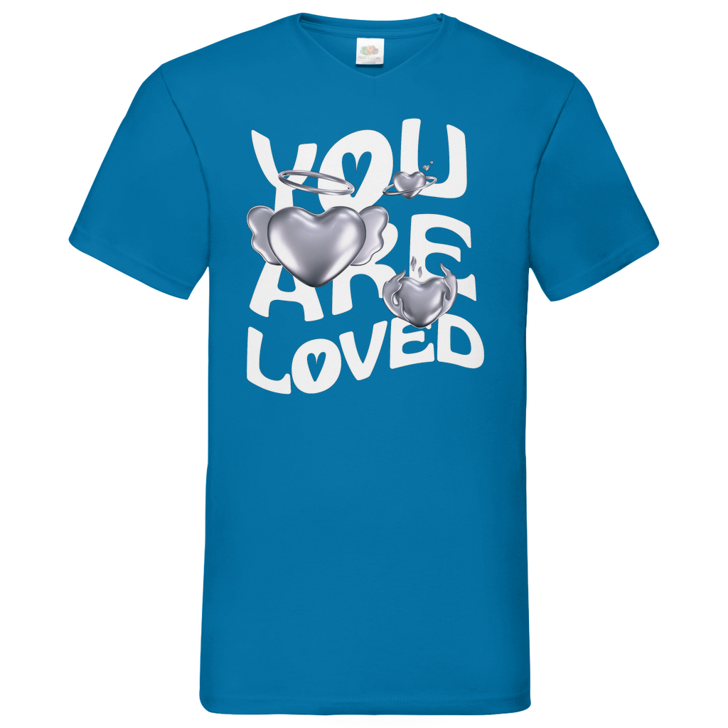 You are Loved - V-Neck T-Shirt dark