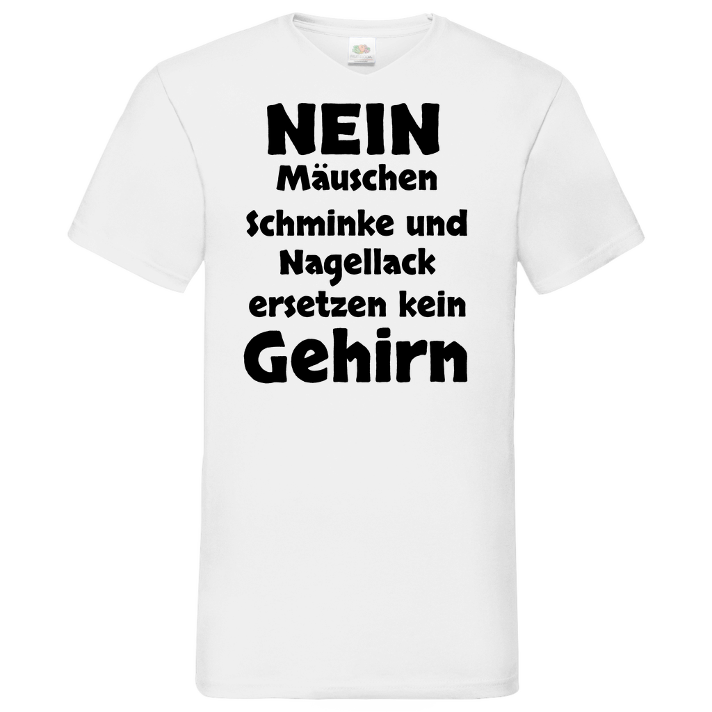 Gehirn - V-Neck T-Shirt bright