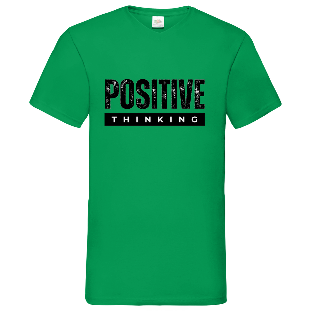 Positive Thinking - V-Neck T-Shirt bright