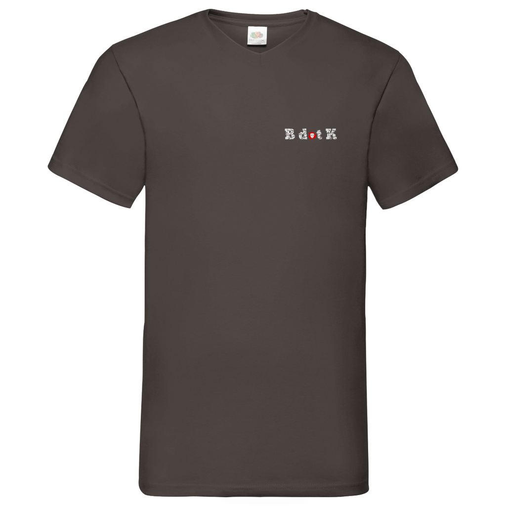 B dot K eco  Mask back - V-Neck T-Shirt dark