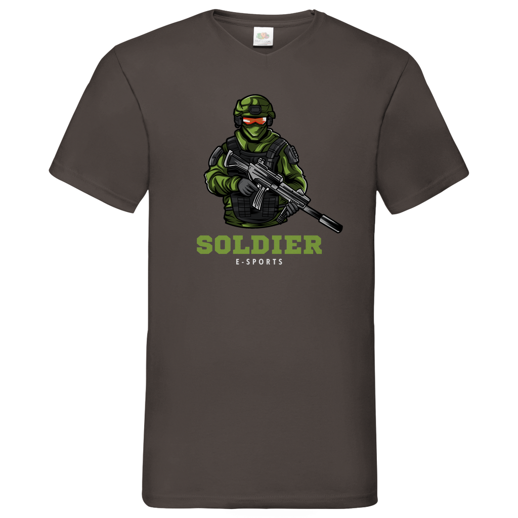Soldier - V-Neck T-Shirt - dark